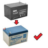 12V, 12Ah, replacement battery for Batterymart Sla-12v12-nb with Nut & Bolt terminals Sealed Lead Acid Power-Sonic
