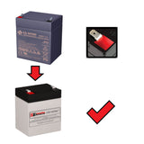 12V, 5Ah, replacement battery for Bb Shr7-12 with F2 terminals Sealed Lead Acid CB Generic