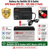Battery for BE550R ES APC Back-UPS – 12V 9Ah AGM Replacement (RBC110) UPS Batteries CB Range