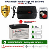 APC BE650G1 Back-UPS Battery Replacement – 12V 9Ah AGM (RBC110 Compatible) UPS Batteries CB Range