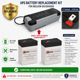 Belkin BU304000 UPS Battery Replacement – 6V 4.5Ah AGM 2 Pack UPS Batteries CB Range