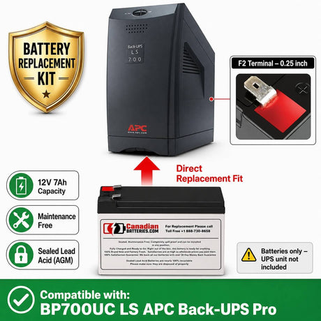 Bp700uc Ls Apc Back UPS Pro Battery 1 x 12V 7ah UPS Batteries CB Range