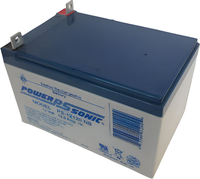 Briggs and Statton, 7600188YP, CTN12-12NB, 12 Volt 12Ah, Nut & Bolt style battery Sealed Lead Acid Power-Sonic