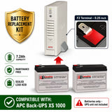 BX1000 XS APC UPS Battery 2 Pack 12V 9Ah AGM Batteries UPS Batteries CB Range