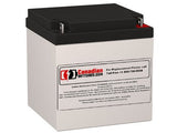12V, 26Ah, replacement battery for Furukawa Fpx12240h with F3 - Nut & Bolt terminals Sealed Lead Acid CB Generic Default Title