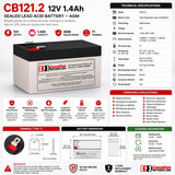 12 Volt 1.2 Amp Hour Sealed Lead Acid Battery Sealed Lead Acid CB Generic