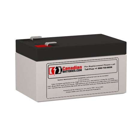 12V, 1.2Ah, replacement battery for Yuasa Np1.2-12 with F1 terminals Sealed Lead Acid CB Generic