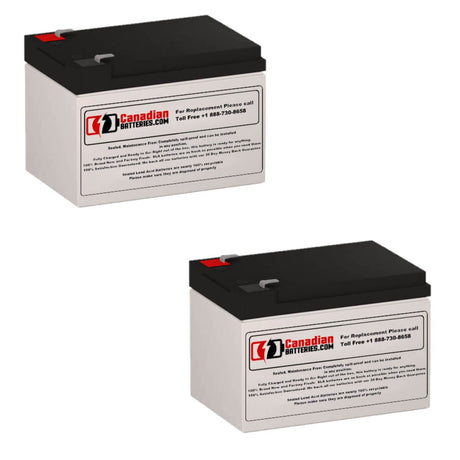 Worx WA3218 replacement batteries, 2 x 12V 12Ah, F2 Terminal Sealed Lead Acid BB Generic