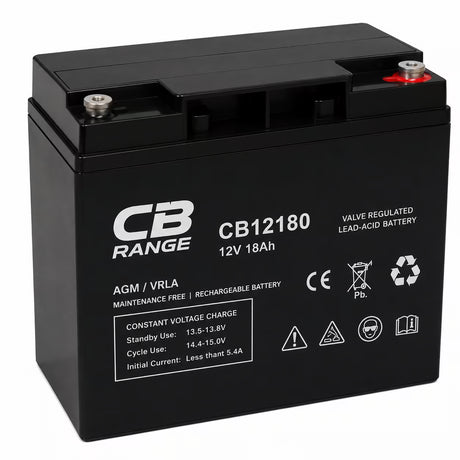 Power-sonic PS-12180 Replacement Battery 12V 18Ah AGM M5 Sealed Lead Acid CB Generic