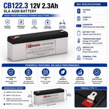 12 Volt 2.3 Amp Hour Sealed Lead Acid Battery Sealed Lead Acid CB Generic