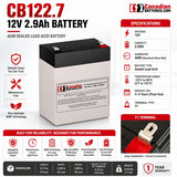 12 Volt 2.9 Amp Hour Sealed Lead Acid Battery Sealed Lead Acid CB Generic