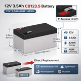 Be350c Apc Back UPS Es Battery, 1 x 12V 3.5Ah UPS Batteries CB Range