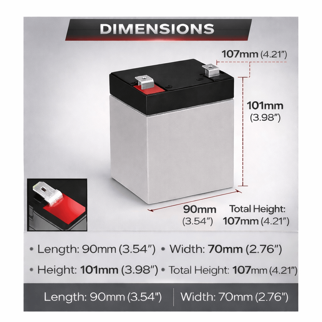 Liftmaster 485LM garage door opener battery, 12V 5Ah Sealed Lead Acid CB Generic