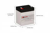 12V, 5Ah, replacement battery for Bb Shr7-12 with F2 terminals Sealed Lead Acid CB Generic