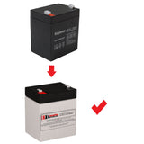 12V, 4Ah, replacement battery for Koyama Np4-12 with F2 terminals Sealed Lead Acid CB Generic
