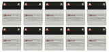 Apc Rbc117, RBC143, RBC118 Replacement UPS 10 X 12v 5ah With F2 Terminal Battery UPS Batteries CB Range