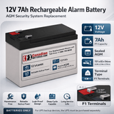 12v 7ah, 12v 7.2ah Replacement Alarm Battery Sealed Lead Acid BB Generic