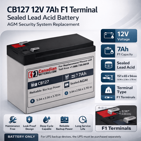 Liftmaster 12v 7ah, 29-NP712 Replacement LA400 gate opener battery Sealed Lead Acid CB Generic