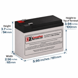 Batteries For Powerware Pw9130l2000t-xl UPS, 8 X 12v, 9ah - 108wh UPS Batteries CB Range