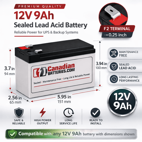 Replacement Leoch DJW12-9.0(12V9.0AH) Sealed Lead Acid Battery Sealed Lead Acid BB Generic