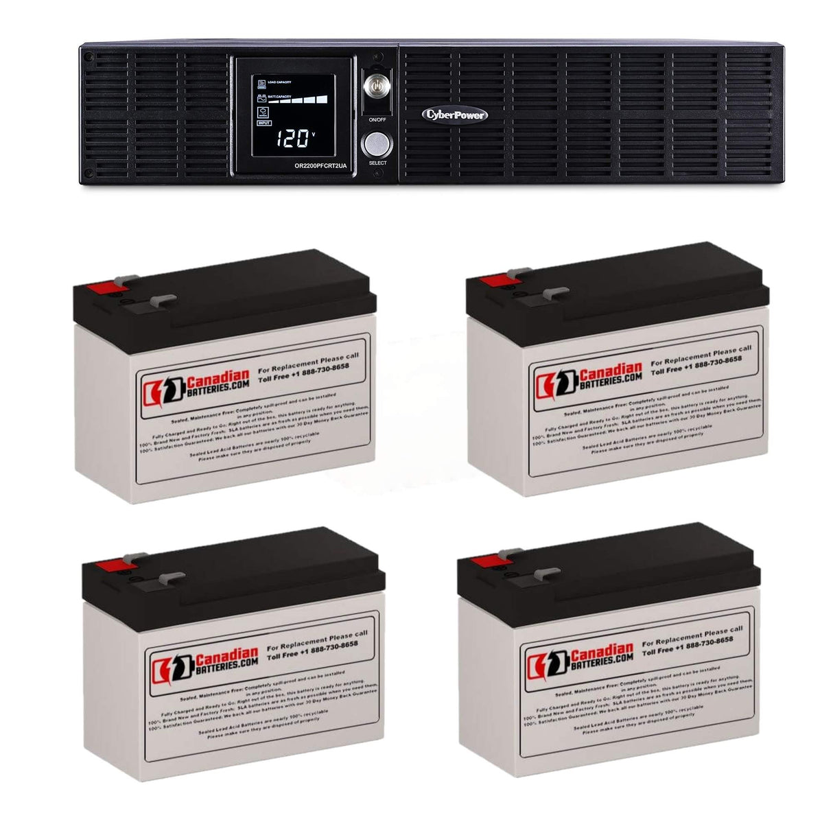 Batteries For Cyberpower Or2200pfcrt2ua UPS, 4 X 12v, 9ah - 2200 VA / 1320 W UPS Batteries CB Range