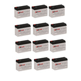 Powerware PW9130N3000R-EBM2U UPS Battery Replacement 12V 9Ah 12 Pack UPS Batteries CB Range