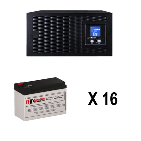Batteries For Cyberpower Pr5000lcdrtxl5u UPS, 16 X 12v, 9ah - 5000 VA / 4500 W UPS Batteries CB Range