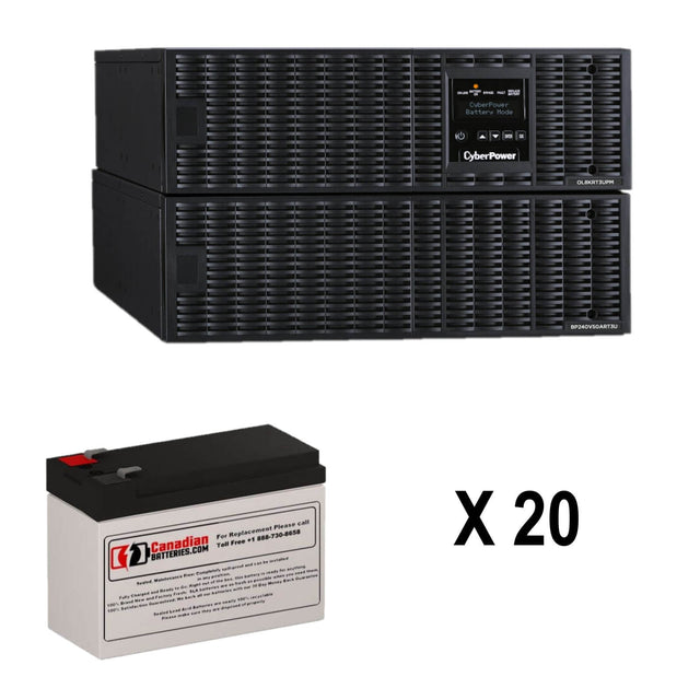 Batteries For Cyberpower Ol8000rt3u UPS, 20 X 12v, 9ah - 8000 VA / 7200 W UPS Batteries CB Range