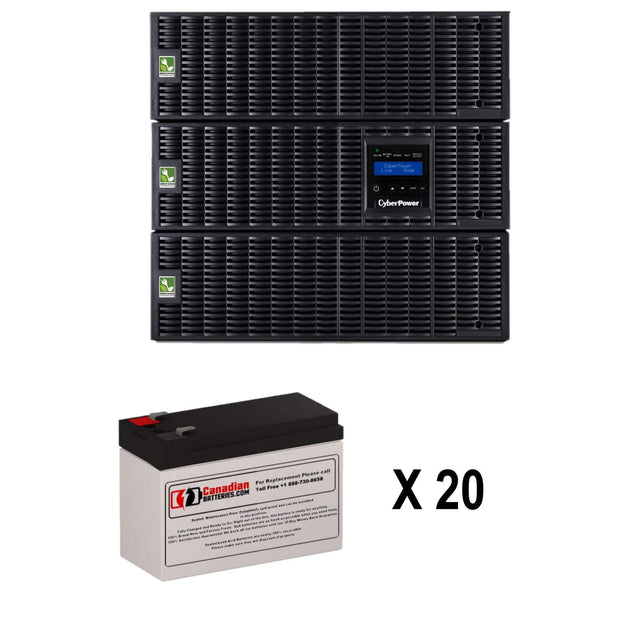 Batteries For Cyberpower Ol8000rt3utf UPS, 20 X 12v, 9ah - 8000 VA / 7200 W UPS Batteries CB Range