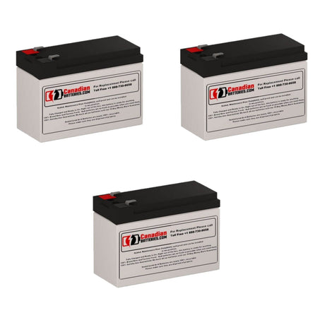 Dell J718N-2U UPS Battery Replacement Kit 12V 9Ah AGM 3 Pack UPS Batteries CB Range