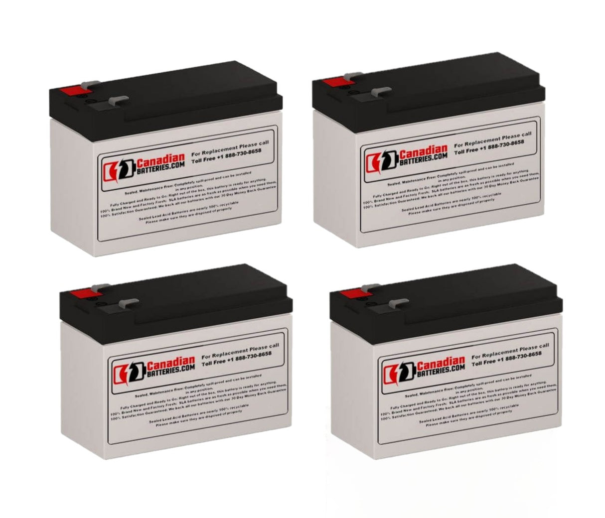 APC Dla1500rm2u Smart UPS Battery Replacement 4 Pack 12V 7Ah AGM UPS Batteries CB Range