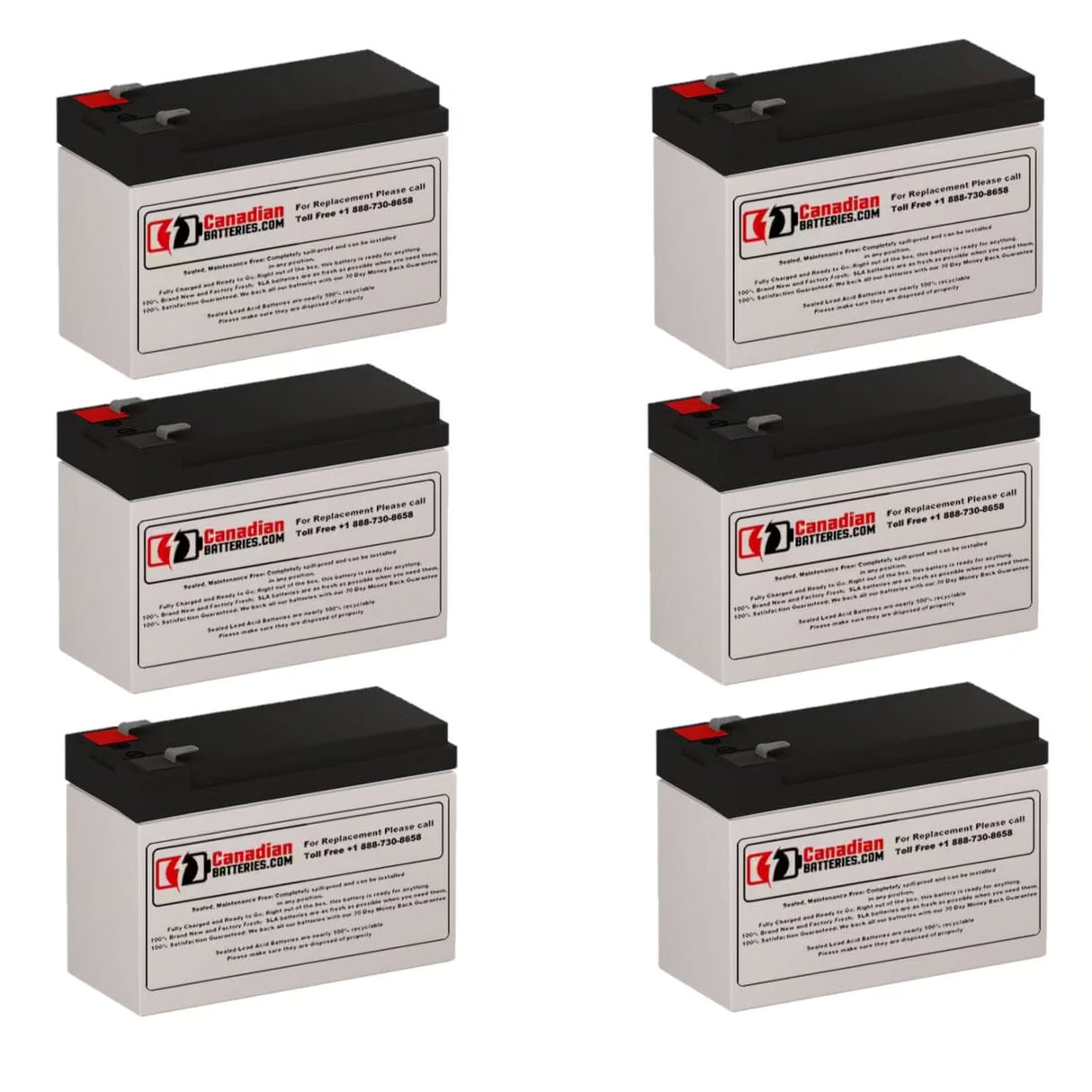Liebert GXT3-3000RT208 UPS Replacement Battery Kit 6 x 12V 9Ah AGM UPS Batteries CB Range