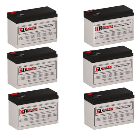 Dell 1920W JNK3P UPS Battery Replacement Kit 12V 9Ah AGM 6 Pack UPS Batteries CB Range