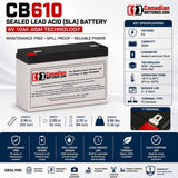 6 Volt 10 Amp Hour Sealed Lead Acid Battery Sealed Lead Acid CB Generic
