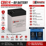 6 Volt 13 Amp Hour Sealed Lead Acid Battery Sealed Lead Acid (Special) Powersonic