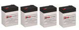 Oneac On400 UPS Battery Replacement Kit 6V 4.5Ah AGM 4 Pack UPS Batteries CB Range