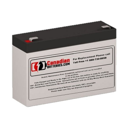 A206/6.5s Suggested replacement battery 6V 7Ah Sealed Lead Acid BB Generic