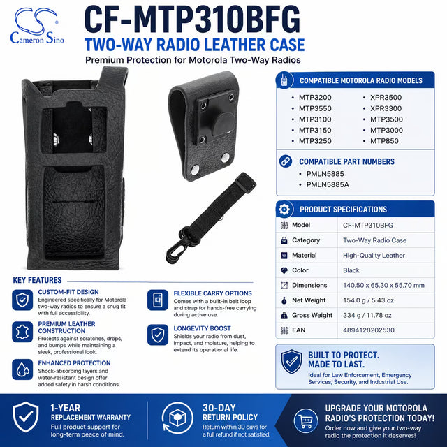 Hard Leather Carry Case, Fits Motorola Mtp3000, Mtp3100 Two-Way Radio Case Cameron Sino Technology Limited