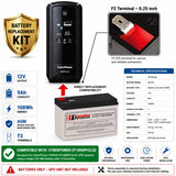 UPS Battery For Cyberpower 1000VA Cp1000pfclcd UPS, 1 X 12v, 9ah - 108wh UPS Batteries CB Range