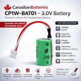 Omron, Cp1w-bat01 3v, 850mah replacement PLC battery PLC BB Generic