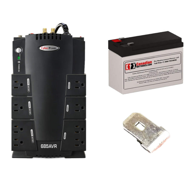 UPS Battery For CyberPower 685AVR UPS, 1 X 12v, 9ah - 685 VA / 390 W UPS Batteries CB Range