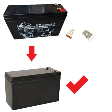 Leoch CPS5.5-12, LP12-5.0 replacement battery, 12v, 6.0ah Sealed Lead Acid CB Range