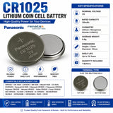 CR1025 Lithium Coin Cell Battery 3V – Panasonic & Renata Compatible Power Cell Coin Cell Batteries Panasonic