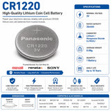 CR1220 3V Lithium Coin Cell Battery Replacement | 36mAh Coin Cell Batteries Panasonic