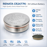 Renata Cr2477n 3 Volt Lithium Battery Replacement Coin Cell Batteries Renata