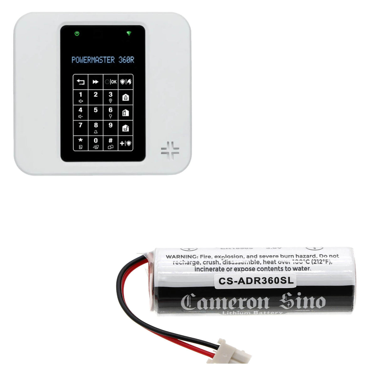 3.6v, Li-socl2, 4000mah, Alarm Battery Fits Adt, Power Master 360 Wireless Sire, 14.40wh Alarm System Cameron Sino Technology Limited