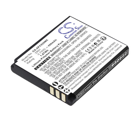 3.7V, Li-Polymer, 450mAh, Camera battery fits AgfaPhoto, ZK01, Realishot DC5200, 1.67Wh Camera Cameron Sino Technology Limited