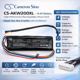 14.4V, Li-ion, 3400mAh, Amplifier battery fits Akai, 1ABTSB-DUPS-168, LIVE II, MPC Live, 48.96Wh Amplifier Cameron Sino Technology Limited
