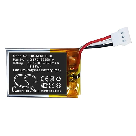 3.7V, Li-Polymer, 320mAh, Cordless Phone battery fits Alcatel-Lucent, GSP04253501A, 3MG08009AA, Wide Band 4.1 Bluetooth, 1.18Wh Cordless Phone Cameron Sino Technology Limited