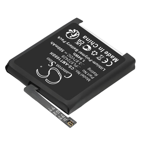 3.87V, Li-Polymer, 500mAh, Smartwatch battery fits Amazfit, PL572428, A2169, A2170, 1.94Wh Smartwatch Cameron Sino Technology Limited